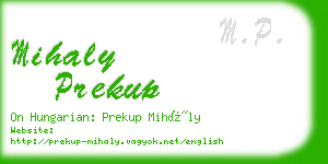 mihaly prekup business card